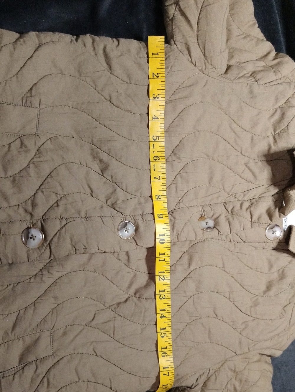 Madewell 100% Cotton Button Down Quilted Jacket in Olive Green - XXS (Small) - Picture 9 of 10